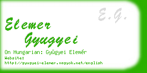elemer gyugyei business card
