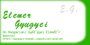 elemer gyugyei business card